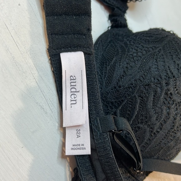 Auden Push Up Plunge Coverage, Underwire Bra, Color Black Lace, Size 32A, NWOT - Picture 5 of 6